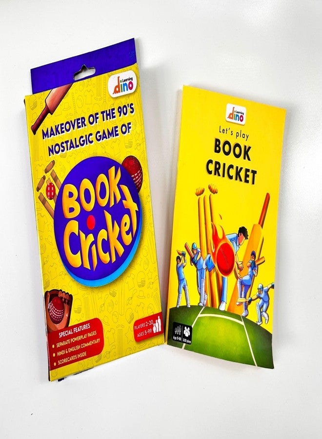 Learning Dino Book Cricket Game - 2 to 4 Player | Travel Game | Gift for Cricket Lover | Secret Santa Gift | Family Game - Image 2